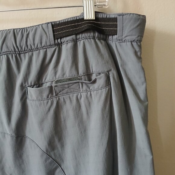 L.L Bean Men's Swimming Trunks Gray Shorts Size Large Pockets Belt Outdoor - Picture 14 of 16